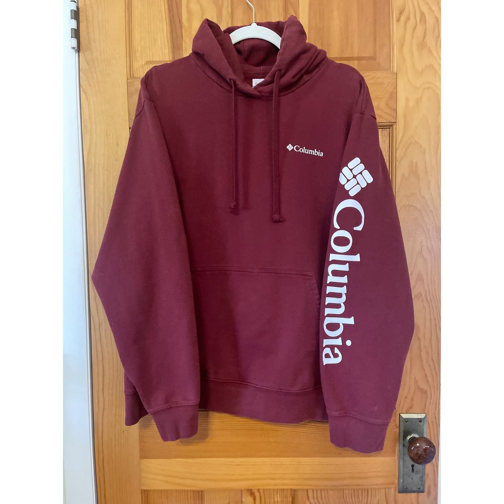 Columbia Mens Burgundy Maroon CSC Basic Logo II Hoodie Sweatshirt XL XM2799